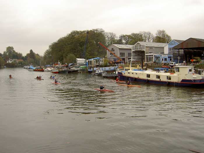 The boatyards on Eel Pie Island