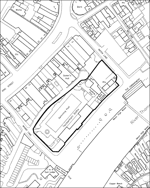 Twickenham pool site and surroundings