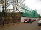 Pool front showing demolition, 17/11/04. Photo by Bill Double
