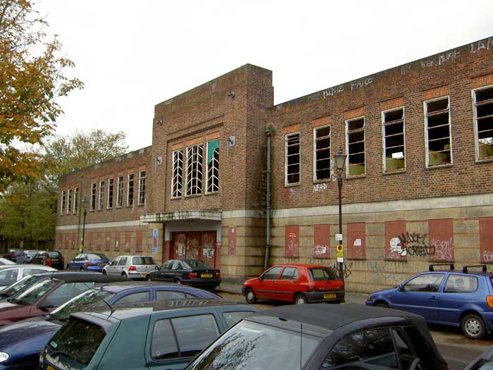 Pool building, from the downstream end