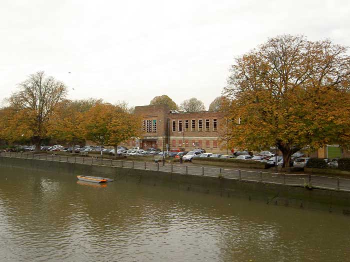 Pool building from the Eel Pie Island bridge